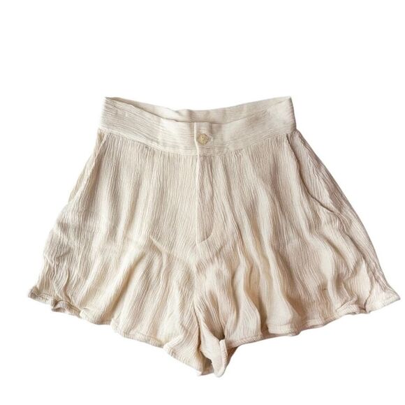 Savannah Morrow The Label Verita Short in Cream Raw Silk New FLAWS S - Picture 2 of 12